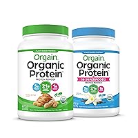 Orgain Organic Vegan Protein Powder + Superfoods Powder Bundle (2.03 Lb + 2.02 Lb)