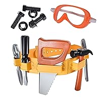 22 Piece Deluxe Tool Belt – Construction Playset with Tools | Pretend Play Toy Set For Kids, Various (101832)