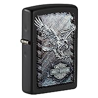 ZIPPO ジッポー 28485 HARLEY DAVIDSON EAGLE ハーレーダビッドソン イーグル Black Matte マットブラック FULL SIZE ZIPPO LIGHTER ジッポライター [並行輸入品]