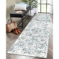 Lahome Paisley Long Bathroom Runner Rugs with Rubber Backing, 2'6