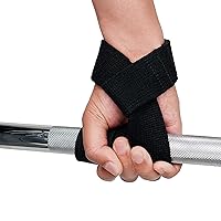Sunny Health & Fitness Lifting Straps with Neoprene Padding, 2000lb Weight Capacity Heavy Duty Workout Wrist Straps for Weightlifting and Cross Training (Pair) , Black