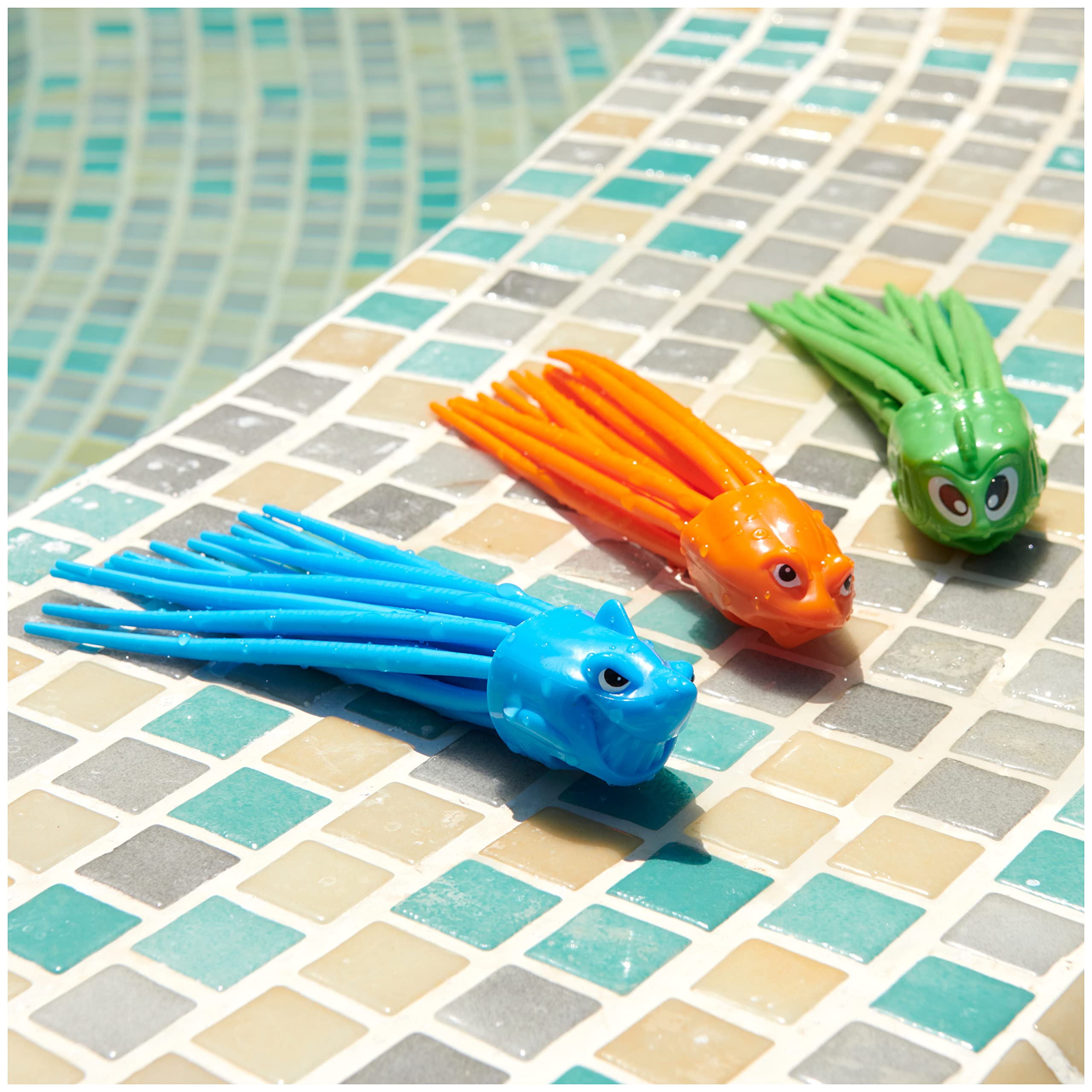 SwimWays SquiDivers Kids Pool Diving Toys, 3 Pack, Bath Toys & Pool Party Supplies for Kids Ages 5 and Up