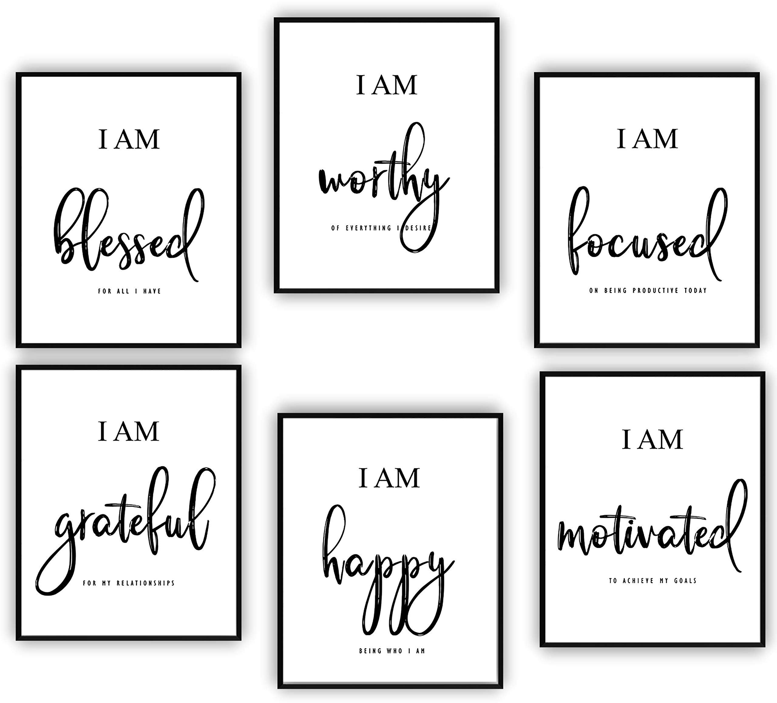 Mua Inspirational Wall Art - Motivational Wall Art - Office & Bedroom Wall Decor - Positive Quotes & Sayings - Daily Affirmations for Men, Women & Kids - Black & White Poster