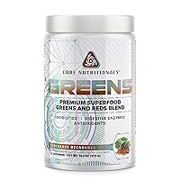 Core Nutritionals Greens Platinum Premium Superfood Greens and Reds Blend, Supports Digestion and Gut Health, 5 Billion CFU Probiotic,30 Servings (Chocolate)