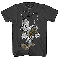 Disney Mickey Mouse Camo Distressed Camouflage Adult Mens Graphic T-Shirt