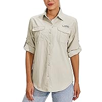 Women's UPF 50+ Sun Protection Shirts Long Sleeve Fishing Shirts SPF UV Quick Dry Hiking Outdoor Shirts