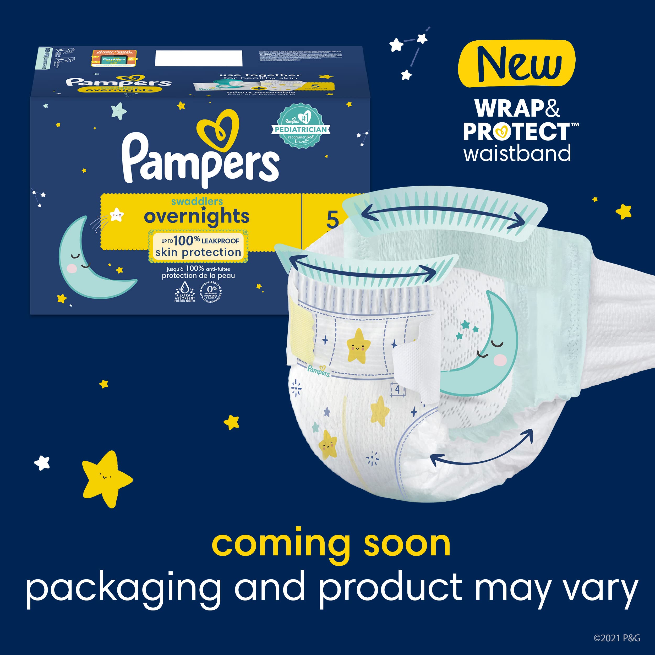 Diapers Size 6, 42 Count - Pampers Swaddlers Overnights Disposable Baby Diapers, Super Pack (Packaging & Prints May Vary)