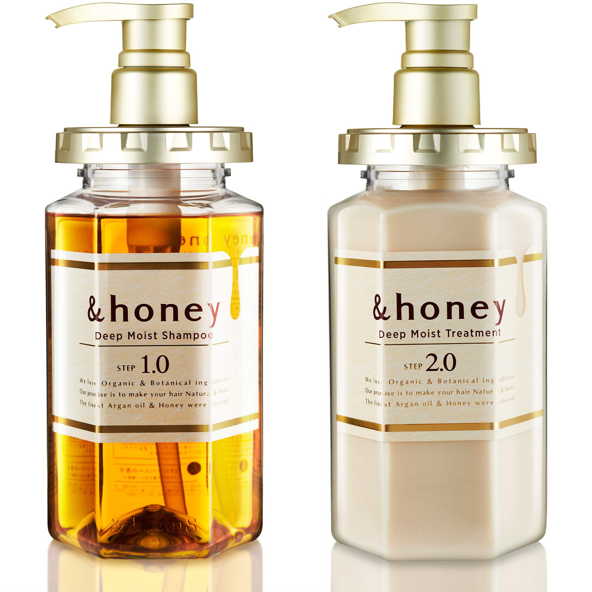 &honey Shampoo & Conditioner Set Organic Hair and Scalp Care for Intense Cleansing and Hydration - Moisture-Enhancing Wash and Protection - Ideal for Straight, Curly, Curl, Kinky, Frizzy, Treated, Col
