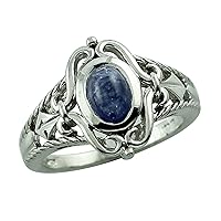 Carillon Tanzanite Oval Shape 0.96 Carat Natural Earth Mined Gemstone 925 Sterling Silver Ring Unique Jewelry for Women & Men