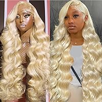 30inch 613 Lace Front Wig Human Hair 13x4 HD Transparent Lace Body Wave Blonde Lace Front Wigs 12A Blonde Frontal Wig 150% Density Wig Human Hair Pre Plucked with Baby Hair