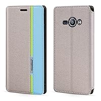 Samsung Galaxy J1 Ace Case,Fashion Multicolor Magnetic Closure Leather Flip Case Cover with Card Holder for Samsung Galaxy J1 Ace (4.3”)