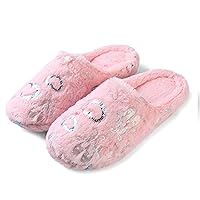 House Warming Plush Fluffy Lovely Heart Bedroom Slip On Slippers