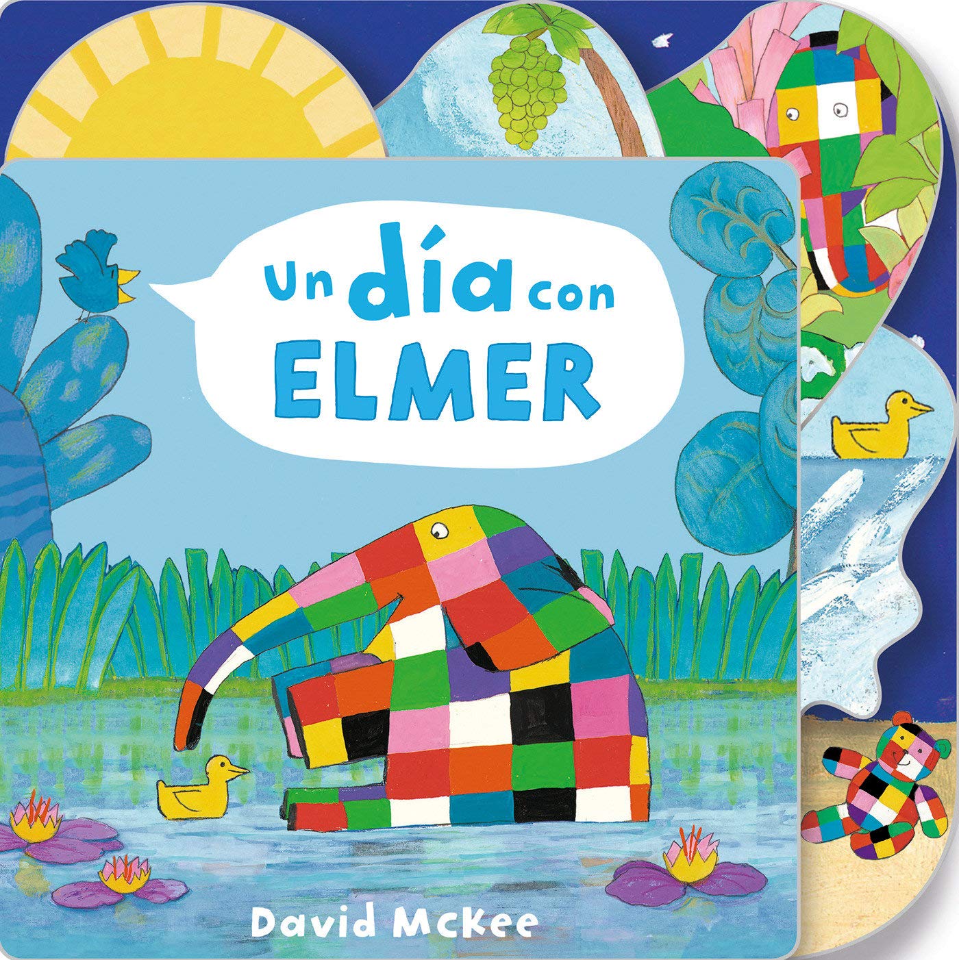 Un día con Elmer / Elmer's Day: Tabbed Board Book (ELMER. PEQUEÑAS MANITAS) (Spanish Edition)
