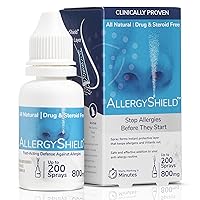 .AllergyShield™. Nasal Spray - No-Drip Natural Allergy Relief Nose Spray, Clinically Proven Fast-Acting Allergy Spray for Nose, Doctor Recommended No-Drip Allergy Nose Spray for Allergens