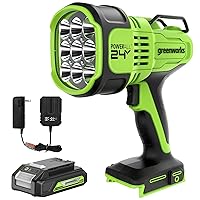 Greenworks 24V LED Spot Light Kit with 2Ah Battery and Charger