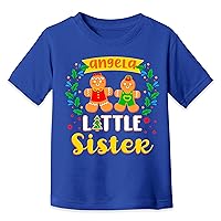 Personalized Christmas Big Little Sister Brother Cookie Lover Toddler Girl Boy T-Shirt