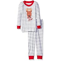 Sara's Prints Boys' Quality Cotton Long John Pajama Set