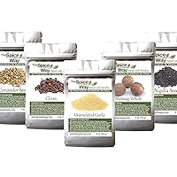 The Spice Way Coriander Seeds 5 oz Cloves 4 oz Garlic Granules 8 oz Nutmeg Whole 4 and Nigella Seeds 2 oz Bundle