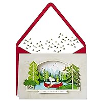 Hallmark Signature Peanuts Fathers Day Card (Snoopy and Woodstock Canoeing) (799FFW2007)