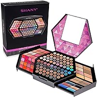 SHANY Haute Honey Makeup Set - All-in-One Makeup Kit with 80 Eyeshadows, 32 Lip Colors, 6 Gel Eyeliners, 4 Face Powders, 4 Blushes, and 4 Eyebrow Powders