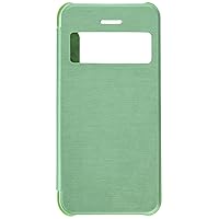 Cloth Texture Flip Leather Cover Plastic Case with Call Display ID for iPhone 5C - Non-Retail Packaging - Green