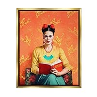 Modern Frida Kahlo Framed Floater Canvas Wall Art by Amanda Greenwood