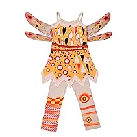 Lito Angels Girls Costume Fairy Fancy Dress Up Halloween Party Outfit with Wings