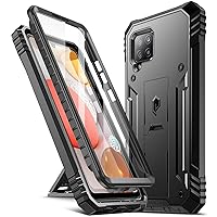 Poetic Revolution Case for Samsung Galaxy S23 Ultra 5G 6.8 inch, Heavy Duty Full Body Cover with Kickstand, Black