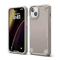 elago Armor Compatible with iPhone 14 Case 6.1 Inch - US Military Grade Drop Protection, Heavy-Duty Protective Case, Carbon Fiber Texture, Tough Rugged Design, Shockproof Bumper Cover (Sand)