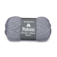 Patons Beehive Baby Sport Yarn, 3.5 oz, Baby Gray, 1 Ball