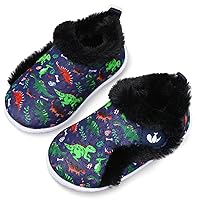 JIASUQI Kids Girls Boys Winter Warm Cozy Plush House Slippers Shoes Toddlers Fur Walking Shoes