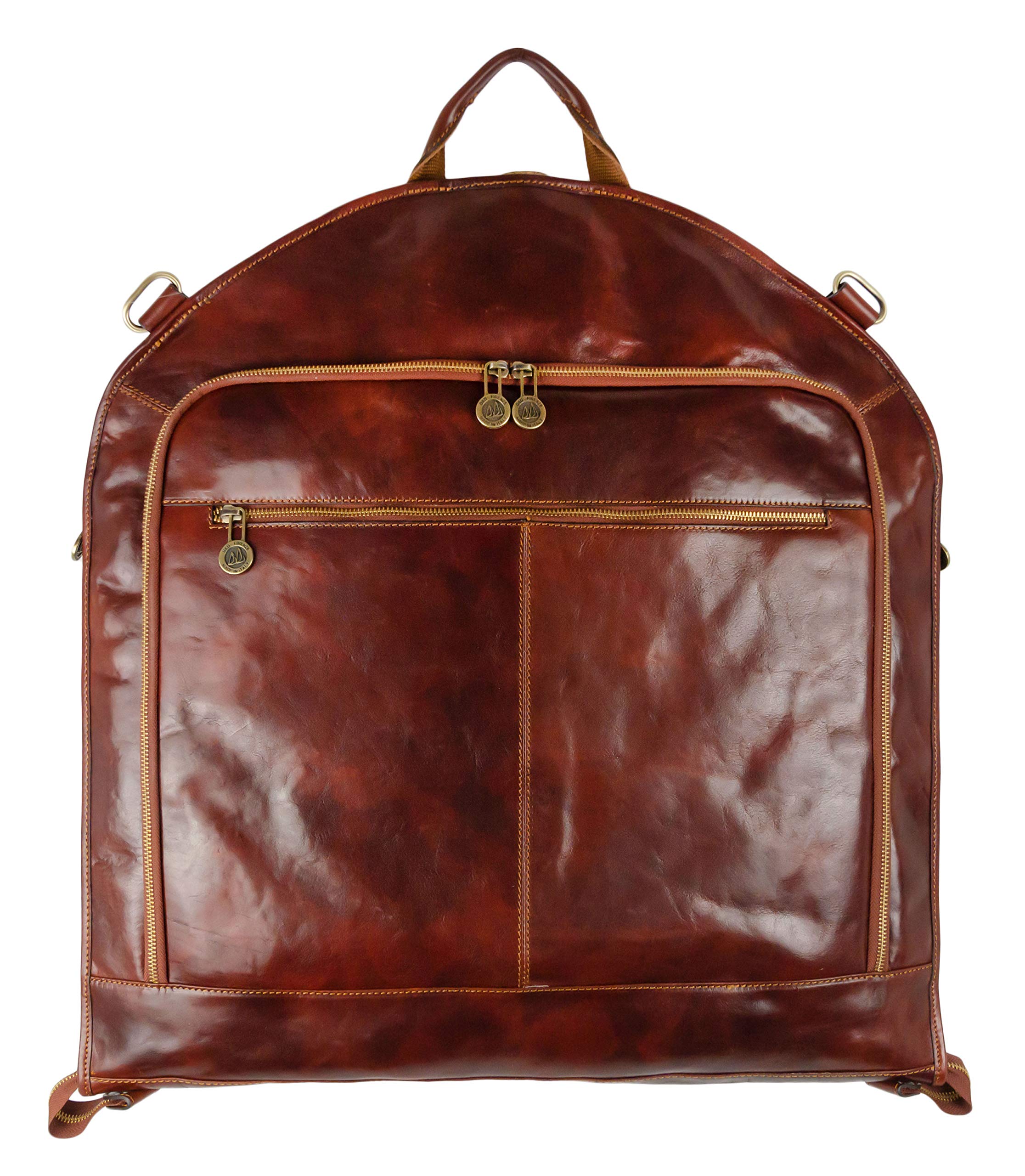 Personalised Brown Leather Suit Carrier | Full Grain Leather Garment Bag –  MAHI Leather