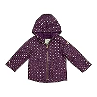 OshKosh B’gosh Baby Girls' Hooded Winter Coat, Purple with Stylish Allover Foil Dots