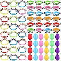 96 Pieces Bulk Easter Basket Gifts for Kids Include 32 Egg Shaker 32 Jingle Bells 32 Tambourine Cymbals for Musical Instruments Party Favors