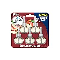 Glade PlugIns Refills Air Freshener, Scented and Essential Oils for Home and Bathroom, Apple Cinnamon, 3.35 Fl Oz, 5 Count