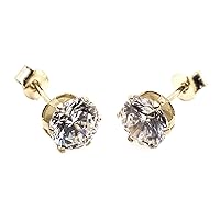 Arranview Jewellery 5mm CZ solitaire stud earrings in 9ct yellow gold