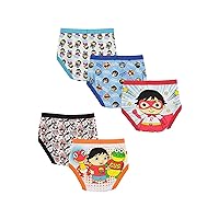 Ryan's World Boys' 100% Combed Cotton Underwear Briefs Multipacks in Sizes 2/3t, 4t, 4, 6 and 8