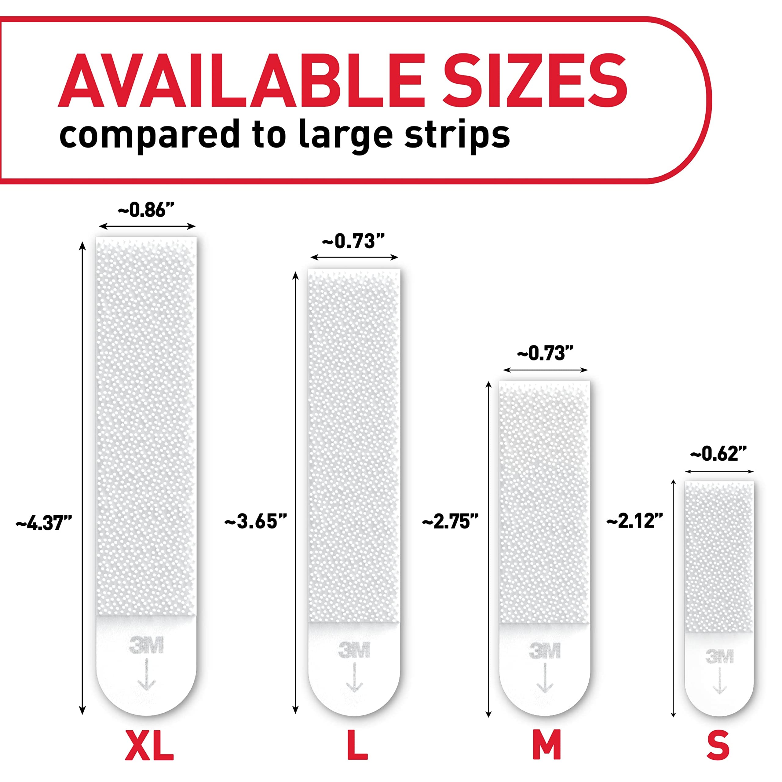 Command Large Picture Hanging Strips, Damage Free Hanging Picture Hangers, Wall Hanging Strips for Back to School Dorm Organization, 14 White Adhesive Strip Pairs(28 Command Strips)