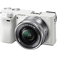 Sony Alpha a6000 Mirrorless Digital Camera with 16-50 mm Lens, 24 MP (White)