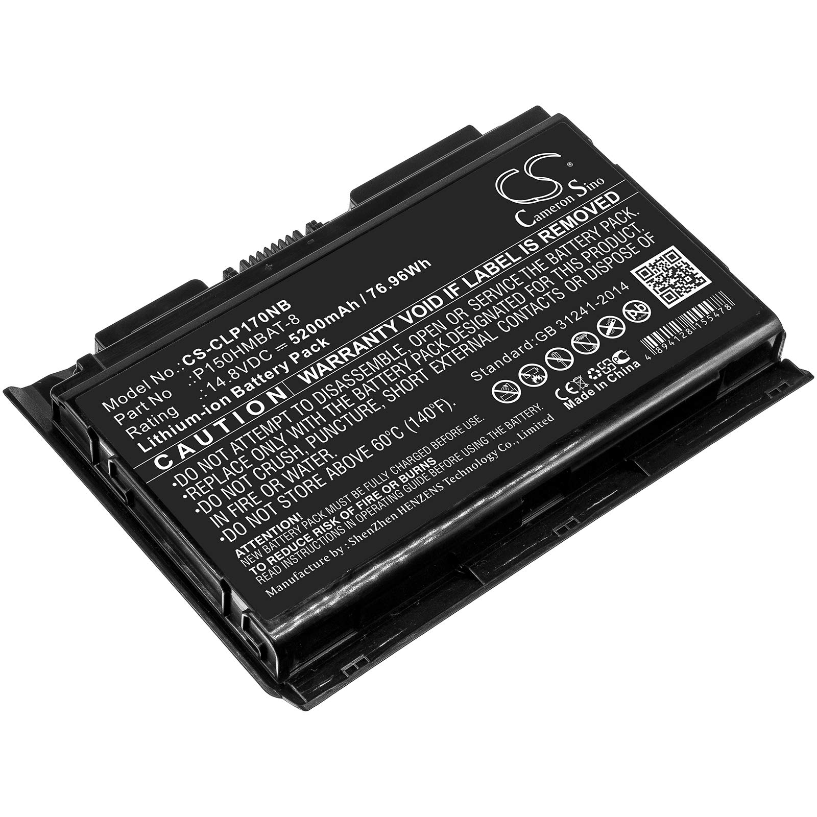 XPS Replacement Battery for Sc_henker XMG P502 PRO, XMG P502, P170EM, XIRIOS W701, XMG P151HM1, XMG P702 PRO, P170SM, P170HM, XIRIOS W702