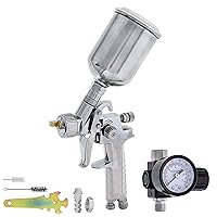 HVLP Mini-Touch UP Spray Gun Set -1.0 mm Nozzle Set up for Auto Paint Primer Topcoat Touch-Up - Ideal for Touching-up Spots, Panel Repairs, Door jambs, and Difficult-to-Reach Areas
