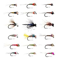 Top Producing Fly Fishing Flies Assortment | Dry, Wet, Nymphs, Streamers, Wooly Buggers, Hopper, Caddis | Trout, Steelhead, Bass Fishing Lure Set