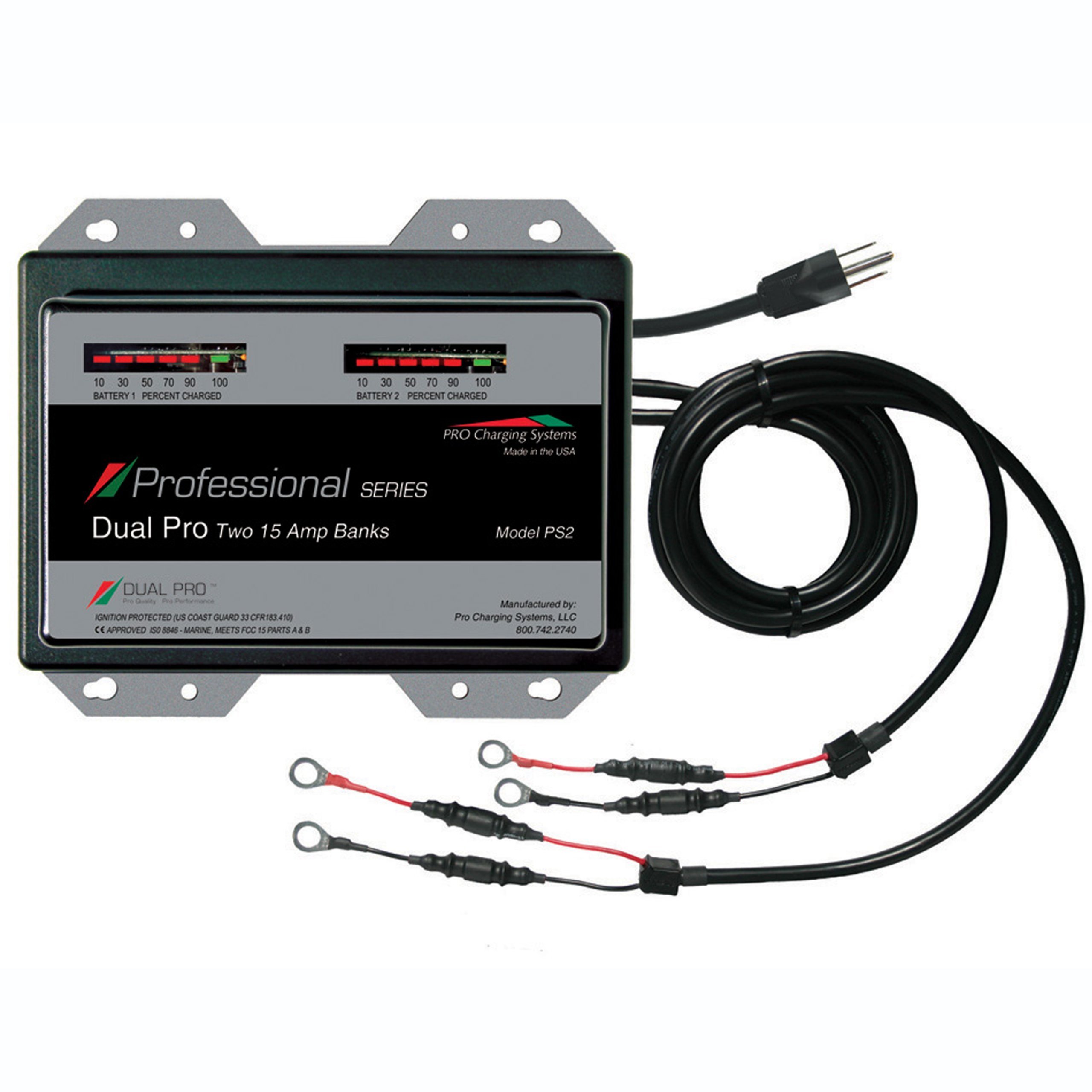 Dual Pro 15 Amp/Bank Professional Series 2 Bank Charger