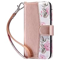 ULAK Case for iPhone SE 3 Wallet 2022, iPhone 8 Wallet, iPhone SE Wallet 2020, iPhone 7 Flip Case, PU Leather Kickstand Card Holder Protective Cover for iPhone 7/8/iPhone SE 2nd 3rd Gen Rose Gold