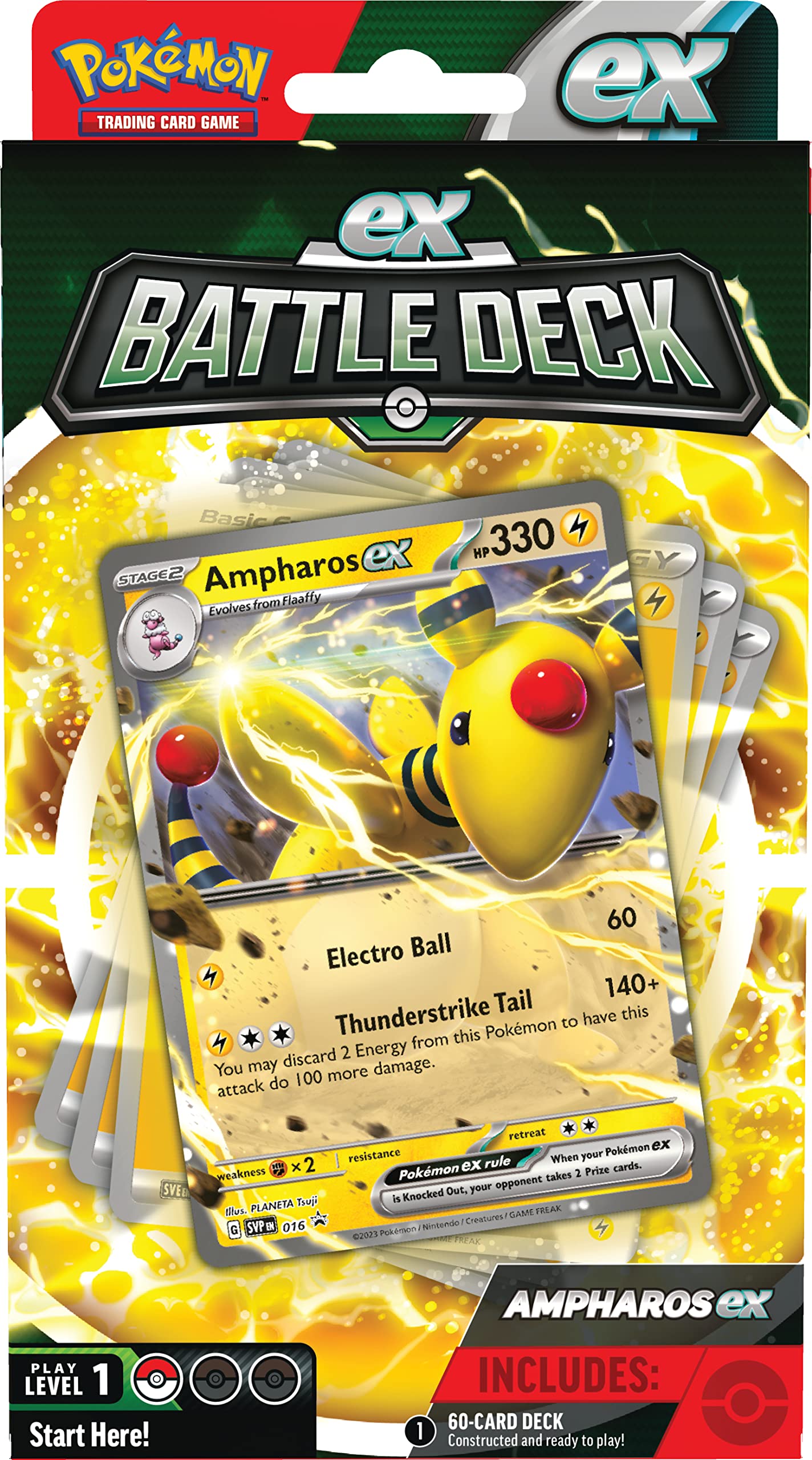 Pokemon TCG: Ampharos ex Battle Deck (Ready-to-Play 60-Card Deck)