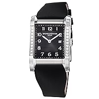 Baume Mercier Women's 10022 Hampton Ladies Black Satin Strap Diamond Watch
