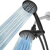 Cobbe 48-Setting High Pressure 3-Way Shower Head Combo, Hand Held Shower & Rain Shower Separately or Together, 4.7