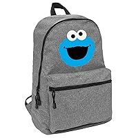 LOGOVISION Sesame Street Cookie Monster Head Lightweight Backpack for Work School Daily Use Packable for Travel