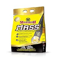Mammoth Mass: Weight Gainer, High Calorie Protein Powder Workout Smoothie Shake, Meal Replacement, Low Sugar, Whey Isolate Concentrate, Casein Protein, Weight Training, High Protein (Banana, 15lb)