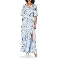 Adrianna Papell Women's Printed Floral Chiffon Gown